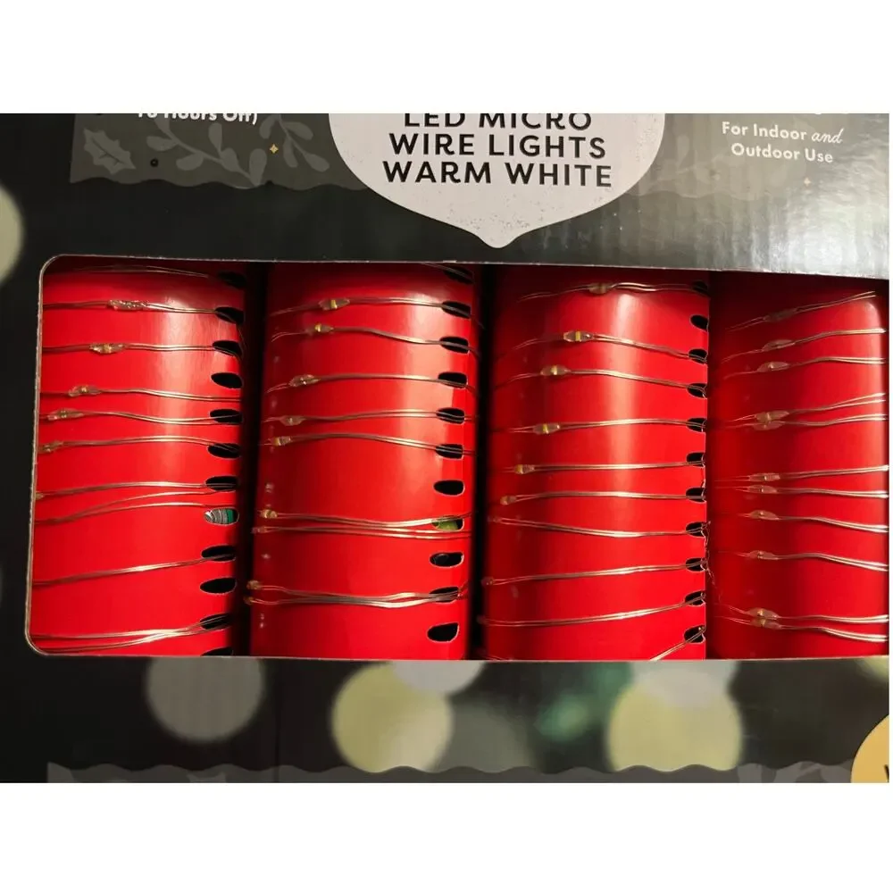 Members Mark LED WARM WHITE 8 function Micro Wire lights timer 4 sets 240 LIGHTS
